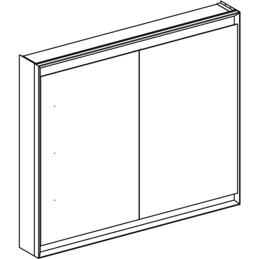 Geberit Vertriebs - ONE Spiegelschrank mit ComfortLight 2 Türen, AP-Mont., 105x90x15cm, alu