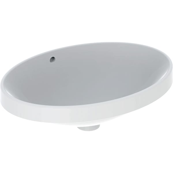 Geberit Vertriebs - Einbau-WT VARIFORM, oval, 550x400mm ohne Hahnloch, mit Überlauf, weiß