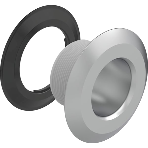 Geberit Vertriebs - Flansch mit Schleifring zu BW-Ablauf mit Druckbet. PushControl mattverchromt