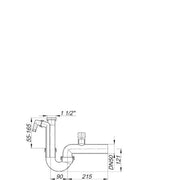 Dallmer - Röhren-Siphon 100/1 SLR, 1 1/2 DN50, mit Rohrbelüfter