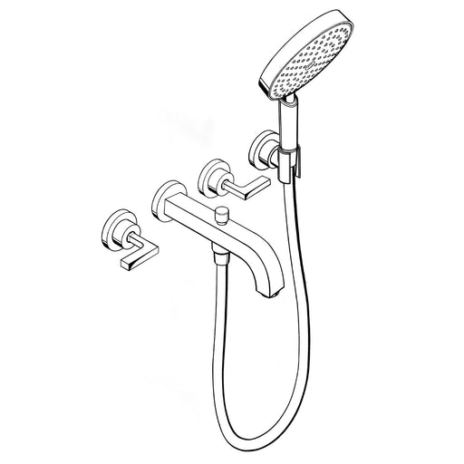 Hansgrohe - 3-Loch Wannenarmatur AXOR CITTERIO 39448000 chrom m.Hebelgriff o.Platte