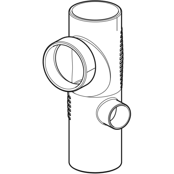 Geberit Vertriebs - Silent-db20 Kombibogeneckabzweig 88,5Gr rechts d90/90/56