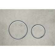 Geberit Vertriebs - Sigma50 (ex Sigma21) BetPl., 2-M-Sp. Round, Metallfarbe verchr., Betonoptik