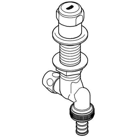 Grohe - WAS-UT-Ventil EGALUX 41050 DN15 bis 50mm mit Schlaucha. und RV chrom