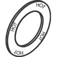 Hansgrohe - Scheibe Griff AXOR Citterio 3-Loch Waschtischarmatur Wandmodell warm chrom