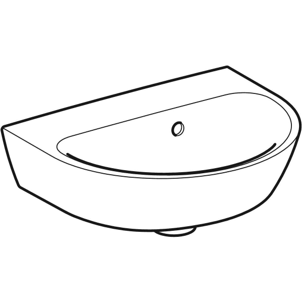Geberit Vertriebs - Handwaschbecken RENOVA 45x36cm, o. Hl., m. Ül., weiß KeraTect