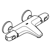 Grohe - THM-Wannenbatterie Grohtherm 1000 34816_3 ohne Anschlüsse matte black
