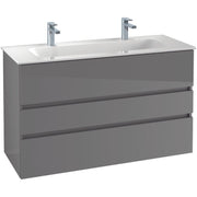 VILLEROY & BOCH - Möbelset 08 A18 Wascht. 1200mm 2HL WT-Unterschrank 3 Auszüge RR Macchiato