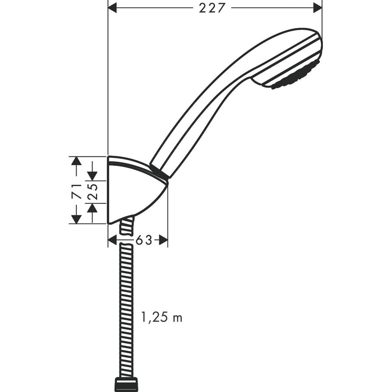 Hansgrohe - Brauseset CROMETTA 85 Porter C 1jet 27576000 chrom