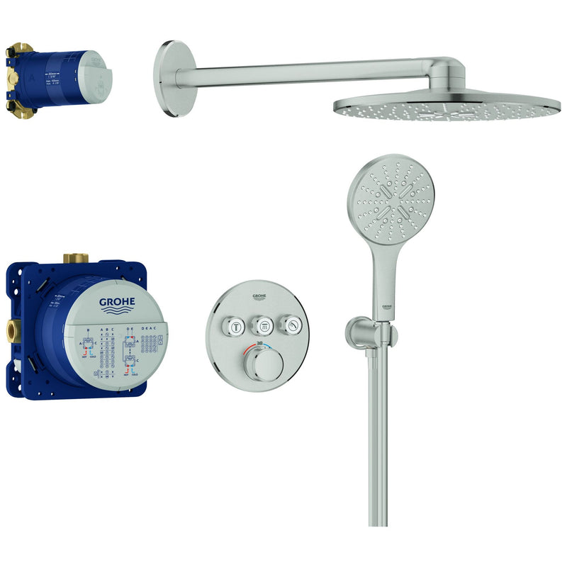 Grohe - UP-D.system Grohtherm SmartControl 34863 THM runde Form 3 ASV supersteel
