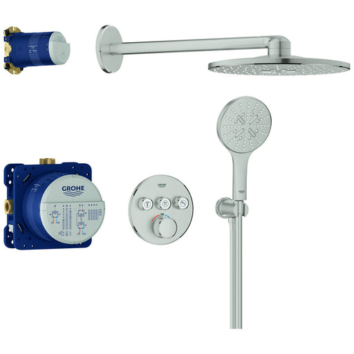 Grohe - UP-D.system Grohtherm SmartControl 34863 THM runde Form 3 ASV supersteel