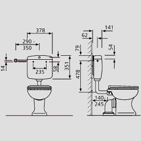 Sanitärtechnik Eisenberg - Sanit�rtechnik Eisenberg Spülkasten 936 (6L) tiefhängend mit Eckventil,weiß