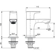 Ideal Standard - Standventil CONNECT AIR Ausld. 85mm, Chrom