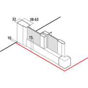 Kermi Duschdesign - Eck-Halbt. re LIGA E2R 0800x 2000 BV: 775-800 SIMG ESG klar