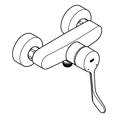 Grohe - EH-Brausebatt. EUROSMART 25244_3 Wandmontage langer Hebel chrom