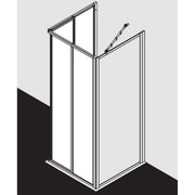 Kermi Duschdesign - Eck-Halbteil NOVA 2000 ED2 07518 BV 720-742/1850 SIMG Kerolan Fontana