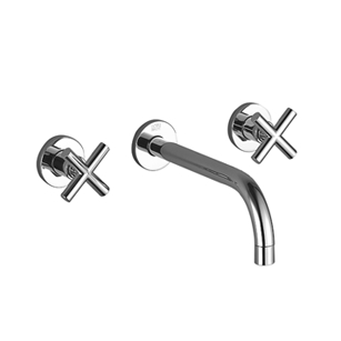 Dornbracht - Fertigset WT- Wandarmatur TARA 36717892 Kreuzgriff platin gebürstet