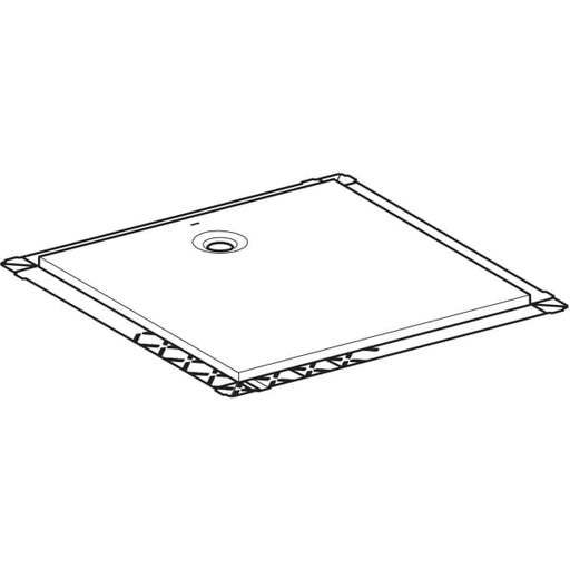 Geberit Vertriebs - Olona Duschwanne 120 x 120 cm quadratisch, mit Dichtung , weiß matt