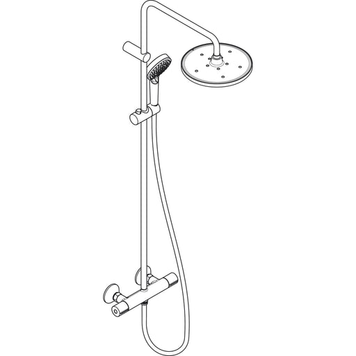 Hansgrohe - Showerpipe 240 1jet Vernis Blend mattschwarz mit Brausethermostat