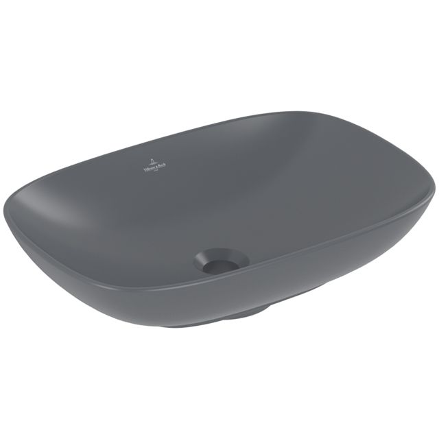 VILLEROY & BOCH - Aufsatzwaschbecken Loop&Friends 560x380mm re-eckig m. ÜL. Graphite cplus