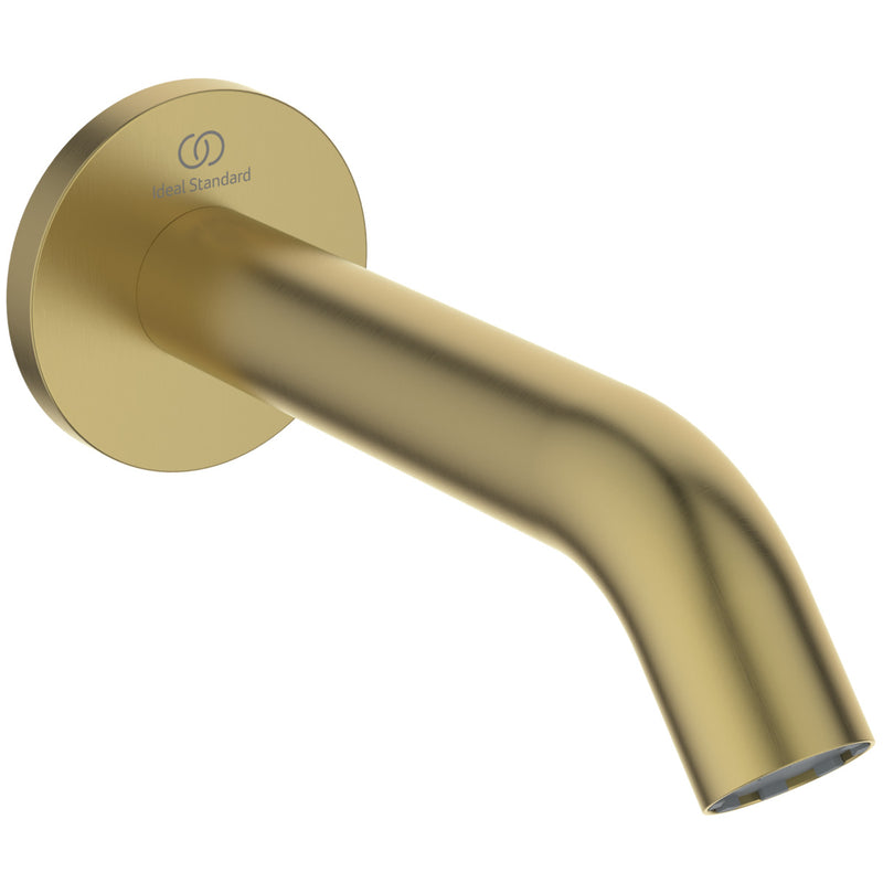 Ideal Standard - Wandauslauf JOY, Ausld.160mm, m.runder Rosette, Brushed Gold