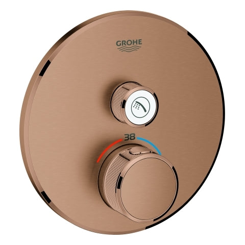 Grohe - Thermostat GROHTHERM SmartControl 29118 FMS rund 1 ASV warm sunset geb