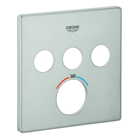 Grohe - Rosette 49042 für SmartControl UP-THM eckig mit 3 ASV supersteel