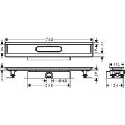 Hansgrohe - Komplettset uBox universal für flache Installat.700mm für DR FS