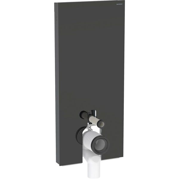 Geberit Vertriebs - Monolith Plus Sanitärmodul f. SWC 114cm, Glas schwarz / alu. schwarzchrom