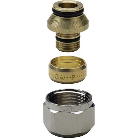 Viega - Verschraubung RAXOFIX 5381.5 16mm x 3/4 Rotguss vernickelt