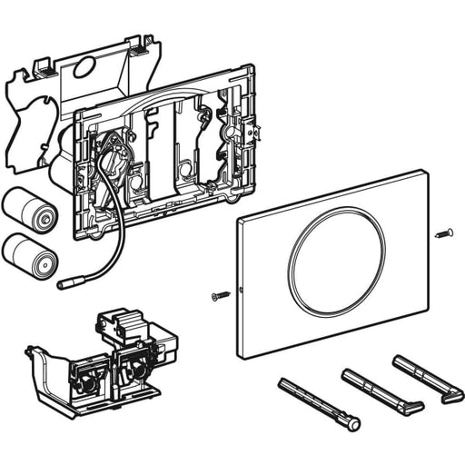 Geberit Vertriebs - Sigma10 WC-Strg. elektron.Spül, Batt. 1-Mengen-Sp., SKG, BT, Funk, gebü. pol