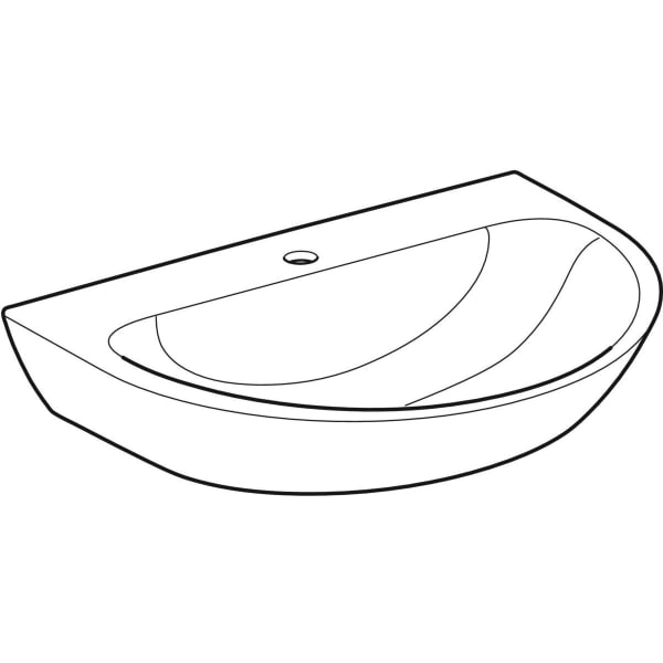 Geberit Vertriebs - Waschtisch RENOVA 70x52cm, m. Hl., o. Ül., weiß