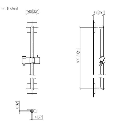 Dornbracht - Duschgarnitur SYMETRICS 26413980 messing gebürstet