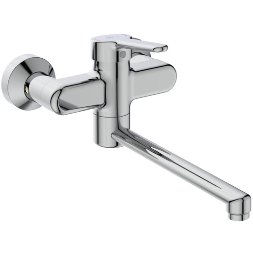 Ideal Standard - Wand-WT-Armatur CERAPLUS 2,5l/min. Ausld.330-349mm,absp.S-Anschlüsse, Chrom
