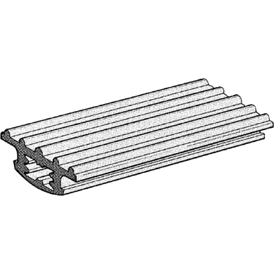 Sikla - Schienengummi L/22, f.Gewindestab M 8/M10 50mm 101204, je Stück