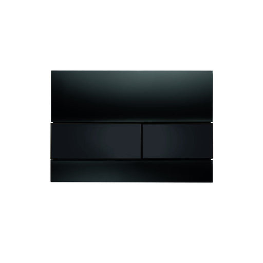 TECE SE - TECEsquare Betätigungsplatte Zweimengen Glas schw. glänzend, Tasten schw. glzd