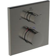 Ideal Standard - IS Badethermostat UP Ceratherm C100 Rosette 163x163mm Magnetic Grey