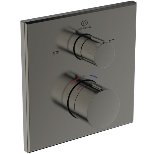 Ideal Standard - IS Badethermostat UP Ceratherm C100 Rosette 163x163mm Magnetic Grey