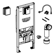 Grohe - WC-Element RAPID SLX 39865 BH: 1,13m mit Spülstromdrossel/Klemmdose
