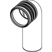 TECE SE - TECEprofil WC-Anschlussbogen DN 90/90 aus PE-HD (schweißbar)