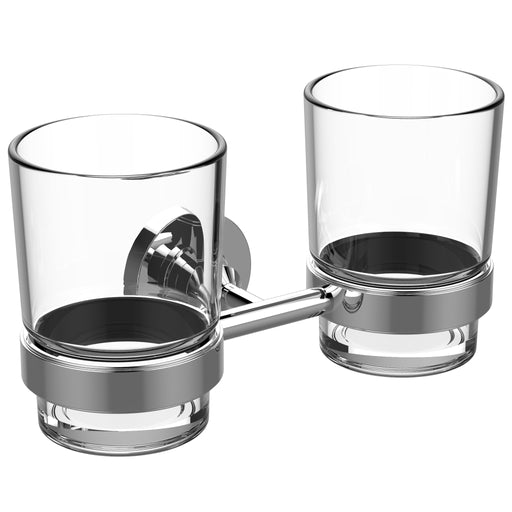 Ideal Standard - doppelter Glashalter IOM, klarglas Chrom