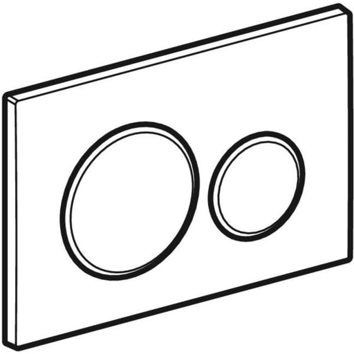 Geberit Vertriebs - BetPl. SIGMA20, für 2-Mengen-Sp. glanzchrom/mattchrom/glanzchrom