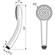 Ideal Standard - 1-Funktionshandbrause IDEALRAIN B9400 80mm chrom