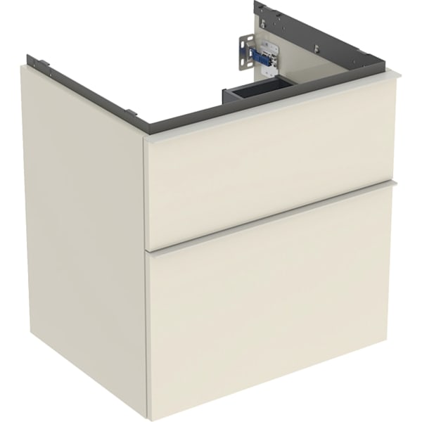 Geberit Vertriebs - iCon Unterschrank für WT, 2 Schubl. 59,2x61,5x47,6cm, sandgrau