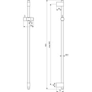Ideal Standard - Brausestange 900mm IDEALRAIN PRO B9849 chrom
