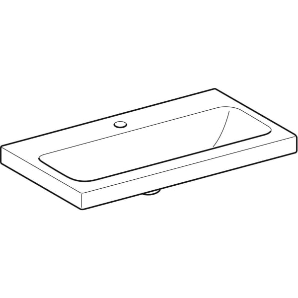 Geberit Vertriebs - iCon Light WT 75x42cm, verk. Ausld. mit Hahnloch, ohne Überlauf, weiß