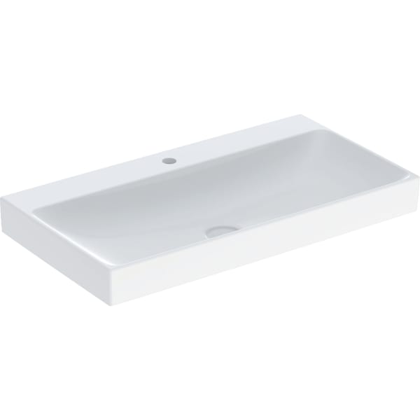 Geberit Vertriebs - ONE Waschtisch 90x48 cm, Abg. verti. m. Hl., o. Ül., weiß, KeraTect