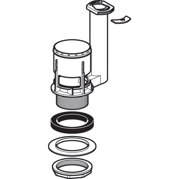 Geberit Vertriebs - Typ 280 Bassin für Spülventil Rd60x1/8, L:30mm