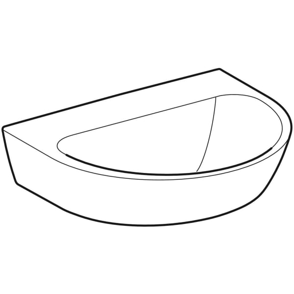 Geberit Vertriebs - Waschtisch RENOVA 55x45cm, o. Hl., o. Ül., weiß