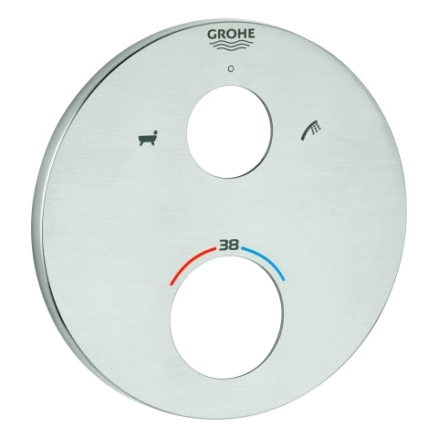 Grohe - Rosette 49075 rund für THM-Fertigmontagesets supersteel